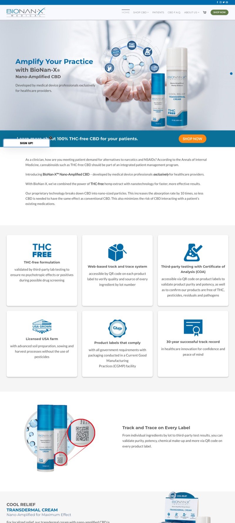 Full BioNan-X homepage
