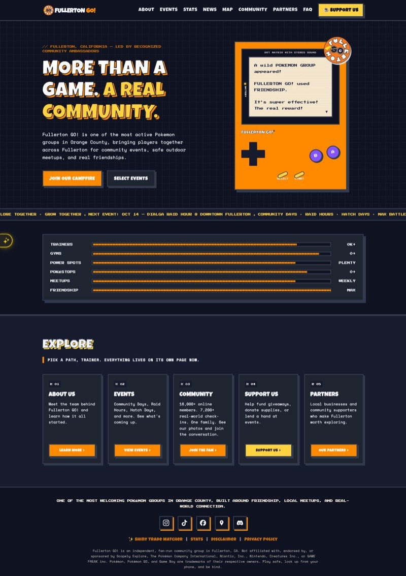 Full Fullerton GO! homepage